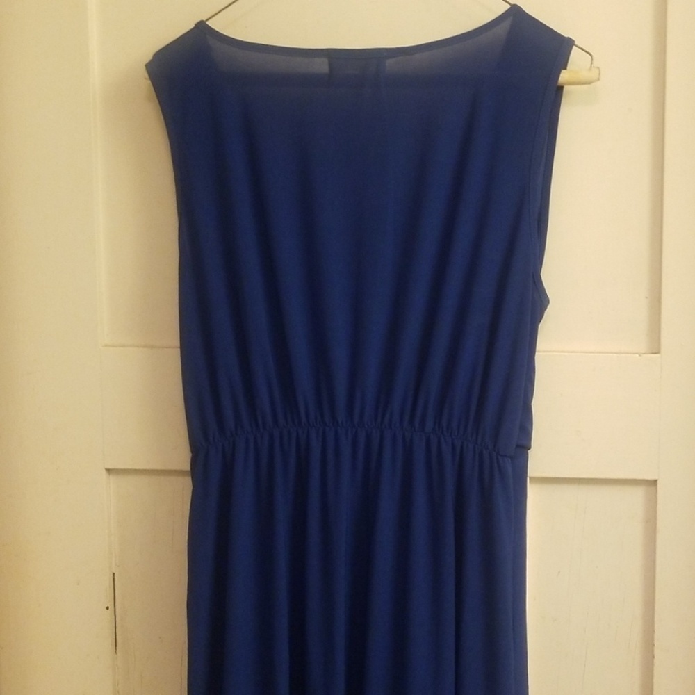 Nwt Blue sleeveless scoop neck hi lo hem dress - Picture 7 of 8
